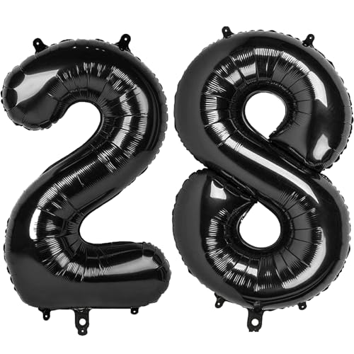 101,6 cm großer digitaler Ballon mit Zahl 28, Jumbo-Mylar-Folie, Heliumballon für 28 Luftballons für Geburtstagsparty, Hochzeitstag, Party-Dekorationen von Kelfuoya