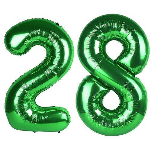 101,6 cm großer digitaler Ballon mit Zahl 28, Jumbo-Mylar-Folie, Heliumballon für 28 Luftballons für Geburtstagsparty, Hochzeitstag, Party-Dekorationen von Kelfuoya