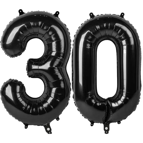 101,6 cm großer digitaler Ballon mit Zahl 30, Jumbo-Mylar-Folie, Heliumballon für 30 Luftballons für Geburtstagsparty, Hochzeitstag, Party-Dekorationen von Kelfuoya