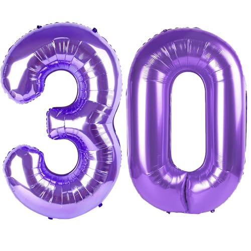 101,6 cm großer digitaler Ballon mit Zahl 30, Jumbo-Mylar-Folie, Heliumballon für 30 Luftballons für Geburtstagsparty, Hochzeitstag, Party-Dekorationen 101,6 cm großer digitaler Ballon mit Zahl 30, Jumbo-Mylar-Folie, Heliumballon für 30 Luftballons für Geburtstagsparty, Hochzeitstag, Party-Dekorationen von Kelfuoya