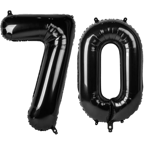 101,6 cm großer digitaler Ballon mit Zahl 70, Jumbo-Mylar-Folie, Heliumballon für 70 Luftballons für Geburtstagsparty, Hochzeitstag, Party-Dekorationen von Kelfuoya