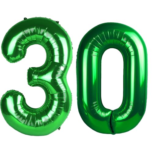 101,6 cm großer digitaler Ballon mit Zahl 76,2 cm, Jumbo-Mylar-Folie, Heliumballon für 30 Luftballons für Geburtstagsparty, Hochzeitstag, Party-Dekorationen von Kelfuoya