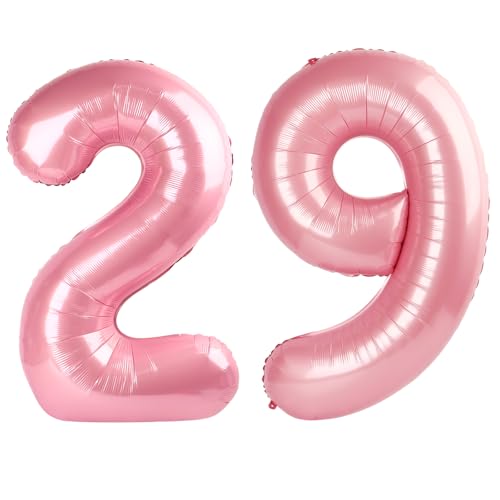 Luftballon Zahl 29, 101,6 cm, Perlglanz, Rosa, Zahl 29, Ballon 101,6 cm, Party-Dekorationen für Jungen oder Mädchen, riesiges Mylar-Jubiläums-Partyzubehör Luftballon Zahl 29, 101,6 cm, Perlglanz, Rosa, Zahl 29, Ballon 101,6 cm, Party-Dekorationen für Jungen oder Mädchen, riesiges Mylar-Jubiläums-Partyzubehör von Kelfuoya