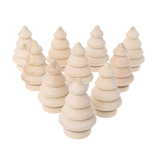10 x unlackierte Holzklammern für Puppen, Weihnachtsbaum, Hochzeit, Party, Dekoration, C-Holzscheibe von Kelisdi