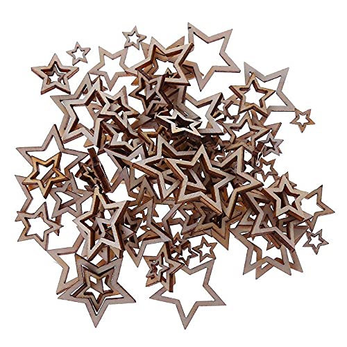 100 Stück/Set Sternform Holzscheiben Kit Naturholz Ausschnitt für Weihnachtsbaum Dekor Handwerk Herstellung Zubehör Weihnachtsbaum hängende Ornamente 100 Stück/Set Sternform Holzscheiben Kit Naturholz Ausschnitt für Weihnachtsbaum Dekor Handwerk Herstellung Zubehör Weihnachtsbaum hängende Ornamente von Kelisdi