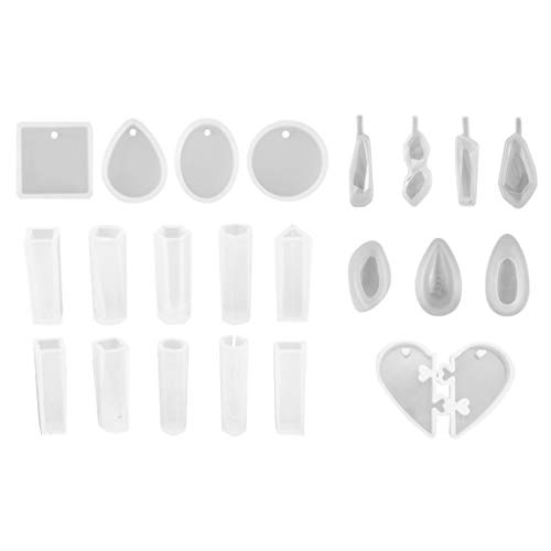 23 Stück/Set handgefertigter Schmuck Kristall Epoxy Halskette Anhänger Form unregelmäßige MO-Silikonformen für Harz-Untersetzer, Schlüsselanhänger, Aschenbecher, Tier-Tablett, Silikonformen zum Backen 23 Stück/Set handgefertigter Schmuck Kristall Epoxy Halskette Anhänger Form unregelmäßige MO-Silikonformen für Harz-Untersetzer, Schlüsselanhänger, Aschenbecher, Tier-Tablett, Silikonformen zum Backen von Kelisdi