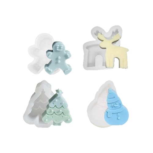 4 Stück Schneemann-Silikonformen, Gips, Epoxidharzformen, Weihnachtsdekoration, Gießformen, Silikon, Weihnachtsbaum, Gips, Gießen 4 Stück Schneemann-Silikonformen, Gips, Epoxidharzformen, Weihnachtsdekoration, Gießformen, Silikon, Weihnachtsbaum, Gips, Gießen von Kelisdi