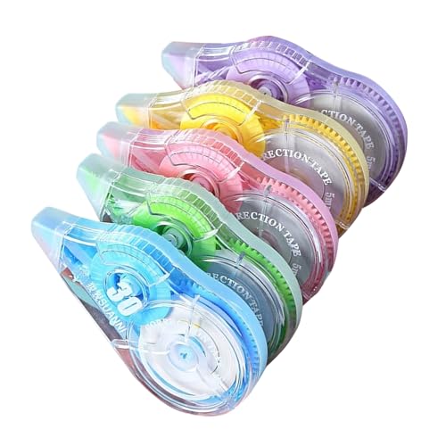 5 Stück Kleberoller, Korrekturroller, große Kapazität, weißes Klebeband, Schulbedarf für Schüler 5 Stück Kleberoller, Korrekturroller, große Kapazität, weißes Klebeband, Schulbedarf für Schüler von Kelisdi