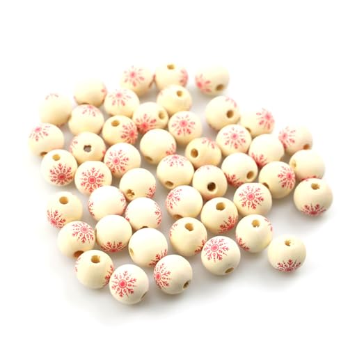 50 Stück Weihnachten Schneeflocke bedruckte Holzperlen Mode Kinder Spielzeug Schmuck Zubehör Runde Holzkugeln mit Loch 50 Stück Weihnachten Schneeflocke bedruckte Holzperlen Mode Kinder Spielzeug Schmuck Zubehör Runde Holzkugeln mit Loch von Kelisdi