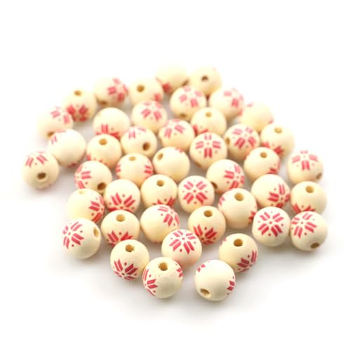 50 Stück Weihnachten Schneeflocke bedruckte Holzperlen Mode Kinder Spielzeug Schmuck Zubehör Runde Holzkugeln mit Loch 50 Stück Weihnachten Schneeflocke bedruckte Holzperlen Mode Kinder Spielzeug Schmuck Zubehör Runde Holzkugeln mit Loch von Kelisdi