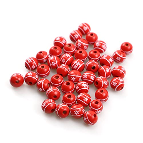 50 Stück Weihnachten Schneeflocke bedruckte Holzperlen Mode Kinder Spielzeug Schmuck Zubehör Runde Holzkugeln mit Loch 50 Stück Weihnachten Schneeflocke bedruckte Holzperlen Mode Kinder Spielzeug Schmuck Zubehör Runde Holzkugeln mit Loch von Kelisdi