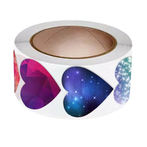500 Stück 2,5 cm herzförmige Aufkleber, Valentinstagsaufkleber, selbstklebende Verpackungsetiketten für Hochzeit, Valentinstag, Verpackung 500 Stück 2,5 cm herzförmige Aufkleber, Valentinstagsaufkleber, selbstklebende Verpackungsetiketten für Hochzeit, Valentinstag, Verpackung von Kelisdi