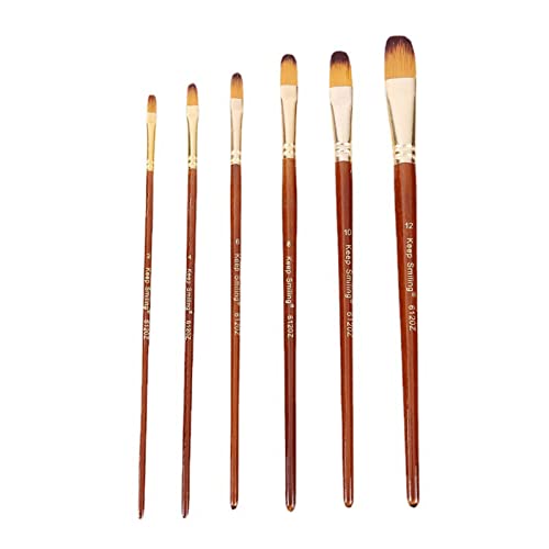 6-teiliges Pinsel-Set, synthetische Nylonspitzen, Malpinsel, Künstler, Acrylfarbe, professionelles Malset, Nylonhaarbürsten 6-teiliges Pinsel-Set, synthetische Nylonspitzen, Malpinsel, Künstler, Acrylfarbe, professionelles Malset, Nylonhaarbürsten von Kelisdi