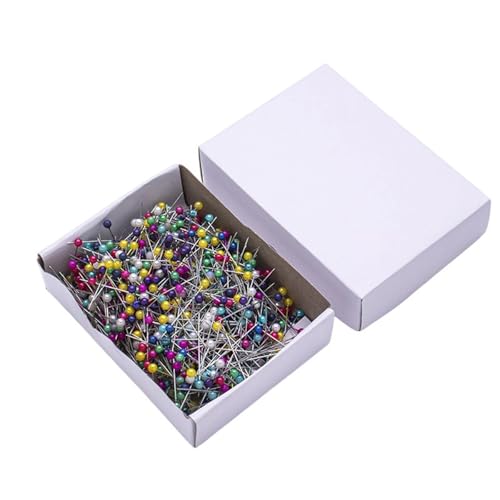 Bunte Quiltnadeln, Perlenkopf, Schneidernadeln, Nähen, Positionierungsnadeln zum Nähen, Basteln, Musterherstellung, runde Spitze zum Basteln, 800 Stück Bunte Quiltnadeln, Perlenkopf, Schneidernadeln, Nähen, Positionierungsnadeln zum Nähen, Basteln, Musterherstellung, runde Spitze zum Basteln, 800 Stück von Kelisdi