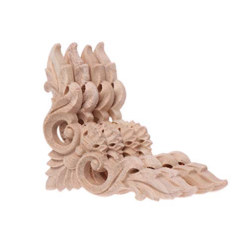 Elegante Holzschnitz-Eckapplikationen – dekorativer Eckrahmen für Möbel und Bastelprojekte, unlackiert, 4 Stück Elegante Holzschnitz-Eckapplikationen – dekorativer Eckrahmen für Möbel und Bastelprojekte, unlackiert, 4 Stück von Kelisdi