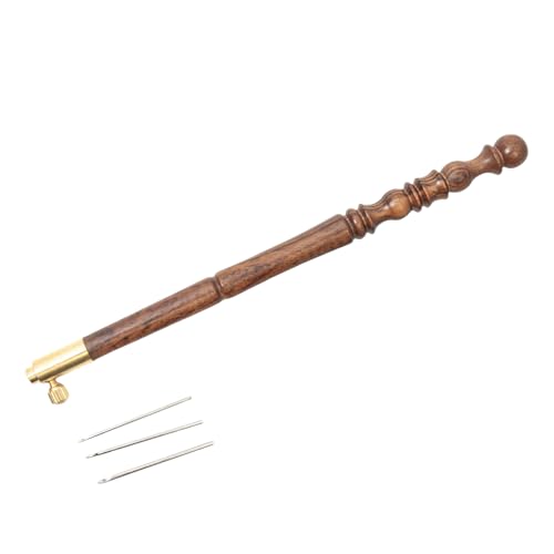 Französischer Stickhakengriff mit Nadel (0,67 mm, 0,9 mm, 1 mm), austauschbare Stickerei, Häkelnadel für Perlenstickerei, französische Tapisserie-Nadel von Kelisdi