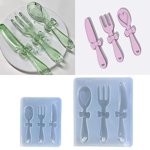 Geometrische Schleife, Gabel, Löffel, Silikon, Epoxidharz, Form mit Loch, Schlüsselanhänger, Anhänger, Schmuck für Taschen, Dekorationen, Schleife, Liebesgriff, Gabel, Löffel, Teile Geometrische Schleife, Gabel, Löffel, Silikon, Epoxidharz, Form mit Loch, Schlüsselanhänger, Anhänger, Schmuck für Taschen, Dekorationen, Schleife, Liebesgriff, Gabel, Löffel, Teile von Kelisdi