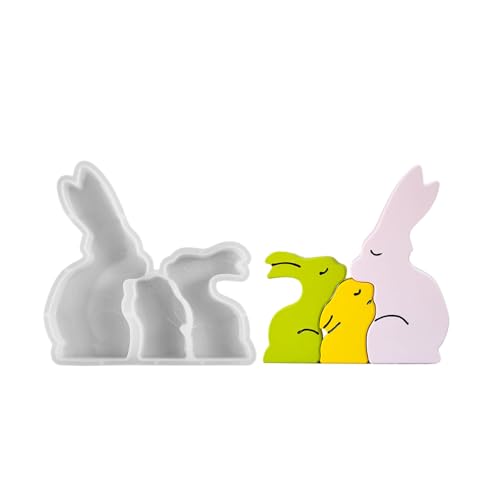 Gießformen mit Hasen mit Herzen, schönes Tier, Silikon, Osterdekoration, Dekoration für Zuhause, Silikon, Herz, Kaninchen, Gießen Gießformen mit Hasen mit Herzen, schönes Tier, Silikon, Osterdekoration, Dekoration für Zuhause, Silikon, Herz, Kaninchen, Gießen von Kelisdi