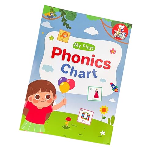 Großes Sprach-Lernposter für Vorschüler, Anfänger, 28,7 x 21 cm, Kinder, Earling, Lernen, Vokabelbau, Poster, Diagramm, Vokabelkarteikarten von Kelisdi