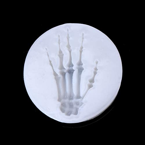 Halloween-Ohrringe, Fledermaus-Ohrringe, Skelett-Hand, Silikonform, Heimdekoration, geeignet für Schmuckherstellung, Harz für Schmuck, transparenter Aschenbecher, Harz-Anhänger-Set von Kelisdi