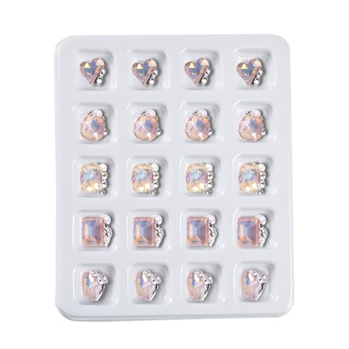 Heben Sie sich mit 20 Kristall-Nageljuwelen hervor, einfach anzubringen und zu entfernen, Maniküre-Design, Nagelkunst, Schmuckherstellung, Ornamente von Kelisdi