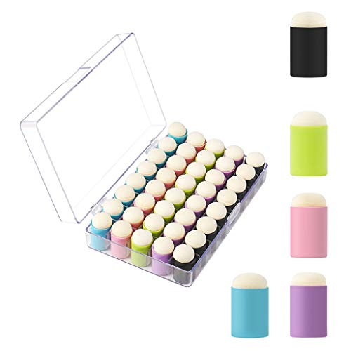 Interessantes Fingerschwämme, Bastelschwamm, Dauber-Set mit transparenter Aufbewahrung für Malerei, Zeichnen, Kartenherstellung, 40 Finger-Schwamm, Dämpfer-Etui, Korallenprägung, Imagine Interessantes Fingerschwämme, Bastelschwamm, Dauber-Set mit transparenter Aufbewahrung für Malerei, Zeichnen, Kartenherstellung, 40 Finger-Schwamm, Dämpfer-Etui, Korallenprägung, Imagine von Kelisdi