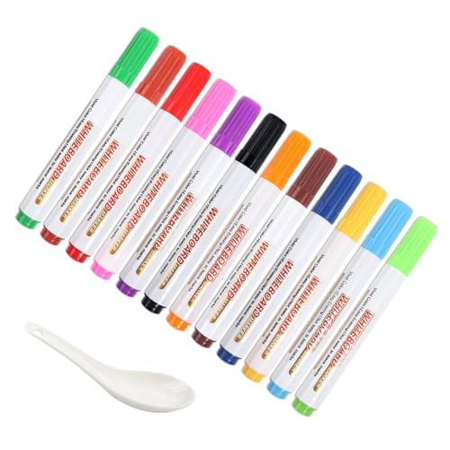 Kelisdi 12 Stück schwimmende Whiteboard-Marker, runde Spitze, 12 Farben, löschbar, Whiteboard-Marker für Kinder, Kunst, Handwerk, Schule, Büro, Marker-Set Kelisdi 12 Stück schwimmende Whiteboard-Marker, runde Spitze, 12 Farben, löschbar, Whiteboard-Marker für Kinder, Kunst, Handwerk, Schule, Büro, Marker-Set von Kelisdi