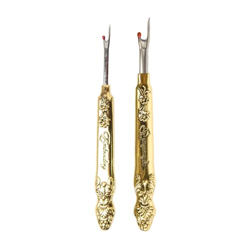 Kelisdi 2 Stück Vintage Fadenabzieher Metallnaht-Entferner Werkzeug zum Entfernen von Faden, Nähen, Handarbeiten Kelisdi 2 Stück Vintage Fadenabzieher Metallnaht-Entferner Werkzeug zum Entfernen von Faden, Nähen, Handarbeiten von Kelisdi