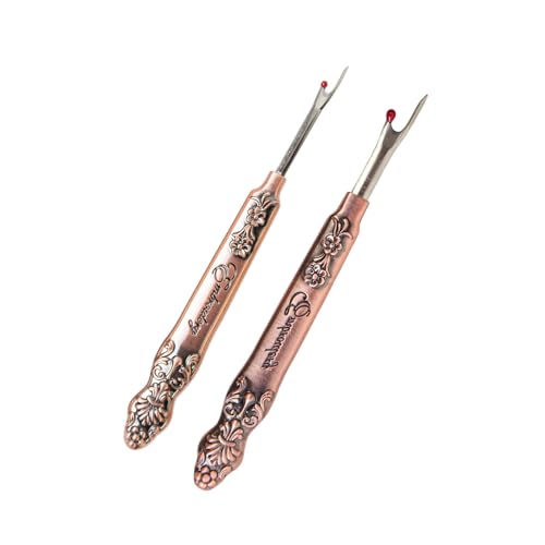Kelisdi 2 Stück Vintage Fadenabzieher Metallnaht-Entferner Werkzeug zum Entfernen von Faden, Nähen, Handarbeiten Kelisdi 2 Stück Vintage Fadenabzieher Metallnaht-Entferner Werkzeug zum Entfernen von Faden, Nähen, Handarbeiten von Kelisdi