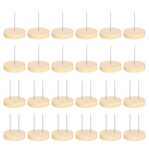 Kelisdi 24 Stück Häkelpuppenhalter, Holz, Doppelnadel, Puppenständer, Actionfigur, Puppenständer, einfach zu bedienen Kelisdi 24 Stück Häkelpuppenhalter, Holz, Doppelnadel, Puppenständer, Actionfigur, Puppenständer, einfach zu bedienen von Kelisdi