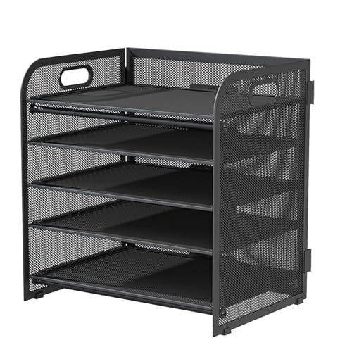 Kelisdi Briefablage aus Papier mit 5 Ebenen, Büro-Schreibtisch-Organizer mit Schiebeschublade und 2 Stifthaltern Kelisdi Briefablage aus Papier mit 5 Ebenen, Büro-Schreibtisch-Organizer mit Schiebeschublade und 2 Stifthaltern von Kelisdi