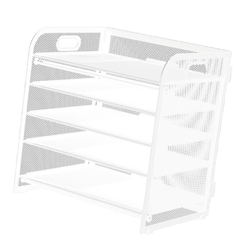 Kelisdi Briefablage aus Papier mit 5 Ebenen, Büro-Schreibtisch-Organizer mit Schiebeschublade und 2 Stifthaltern Kelisdi Briefablage aus Papier mit 5 Ebenen, Büro-Schreibtisch-Organizer mit Schiebeschublade und 2 Stifthaltern von Kelisdi