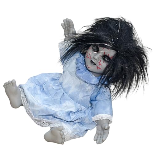 Kelisdi Gruselige Puppenfigur mit beleuchtetem Gesicht und erschreckendem Soundeffekt Gruselige Sitzpuppe Kelisdi Gruselige Puppenfigur mit beleuchtetem Gesicht und erschreckendem Soundeffekt Gruselige Sitzpuppe von Kelisdi