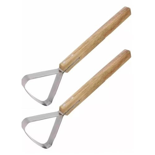 Kelisdi Lederschaber, Schneidewerkzeug, Lederschneider, Trimmwerkzeug, Holzgriff, Leder, Fleischwerkzeug für Leder, 2 Stück Kelisdi Lederschaber, Schneidewerkzeug, Lederschneider, Trimmwerkzeug, Holzgriff, Leder, Fleischwerkzeug für Leder, 2 Stück von Kelisdi