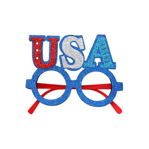 Kelisdi Unabhängigkeitstags-Brille mit roten, blauen und weißen Flaggen, Design für 4. Juli-Festlichkeiten, patriotische Brille von Kelisdi