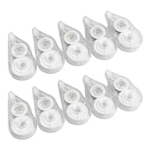 Korrekturroller, 8 m x 5 mm, schnell trocknend, weiß, Korrekturband, insgesamt 80 m, für Schreiben, Schule und Bürobedarf, hohe Kapazität, Korrekturbandabroller, 10 Stück Korrekturroller, 8 m x 5 mm, schnell trocknend, weiß, Korrekturband, insgesamt 80 m, für Schreiben, Schule und Bürobedarf, hohe Kapazität, Korrekturbandabroller, 10 Stück von Kelisdi