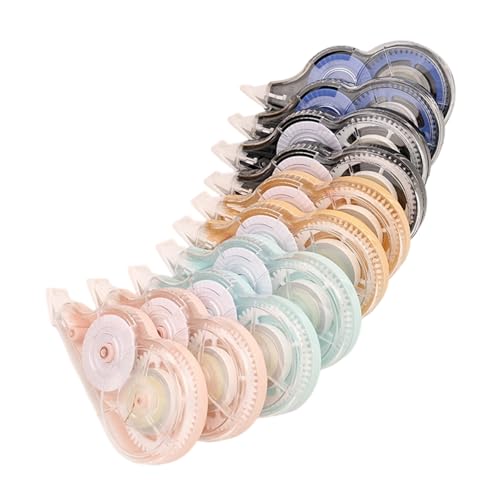 Korrekturroller, 8 m x 5 mm, schnell trocknend, weiß, Korrekturband, insgesamt 80 m, für Schreiben, Schule und Bürobedarf, hohe Kapazität, Korrekturbandabroller, 10 Stück Korrekturroller, 8 m x 5 mm, schnell trocknend, weiß, Korrekturband, insgesamt 80 m, für Schreiben, Schule und Bürobedarf, hohe Kapazität, Korrekturbandabroller, 10 Stück von Kelisdi