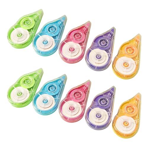 Korrekturroller, 8 m x 5 mm, schnell trocknend, weiß, Korrekturband, insgesamt 80 m, für Schreiben, Schule und Bürobedarf, hohe Kapazität, Korrekturbandabroller, 10 Stück Korrekturroller, 8 m x 5 mm, schnell trocknend, weiß, Korrekturband, insgesamt 80 m, für Schreiben, Schule und Bürobedarf, hohe Kapazität, Korrekturbandabroller, 10 Stück von Kelisdi