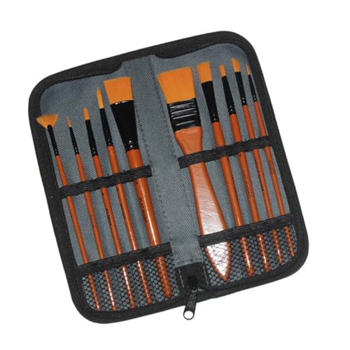 Künstlerpinsel, Aquarellpinsel mit Organizer-Etui für Acryl, Öl, Aquarell, Gouache, Malerei, Körpermalerei, Skizzieren, Zeichnen, Werkzeug, 10 Stück Künstlerpinsel, Aquarellpinsel mit Organizer-Etui für Acryl, Öl, Aquarell, Gouache, Malerei, Körpermalerei, Skizzieren, Zeichnen, Werkzeug, 10 Stück von Kelisdi