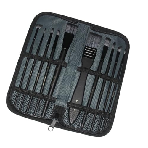 Künstlerpinsel, Aquarellpinsel mit Organizer-Etui für Acryl, Öl, Aquarell, Gouache, Malerei, Körpermalerei, Skizzieren, Zeichnen, Werkzeug, 10 Stück Künstlerpinsel, Aquarellpinsel mit Organizer-Etui für Acryl, Öl, Aquarell, Gouache, Malerei, Körpermalerei, Skizzieren, Zeichnen, Werkzeug, 10 Stück von Kelisdi