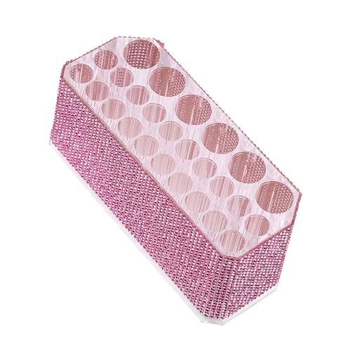 Make-up-Pinsel-Organizer mit 26 Löchern, Strass, Acryl, Kosmetikpinselständer für Kosmetik, Werkzeug, Bleistifte, Eyeliner, Farbe, Acrylstifte, Display-Ständer Make-up-Pinsel-Organizer mit 26 Löchern, Strass, Acryl, Kosmetikpinselständer für Kosmetik, Werkzeug, Bleistifte, Eyeliner, Farbe, Acrylstifte, Display-Ständer von Kelisdi