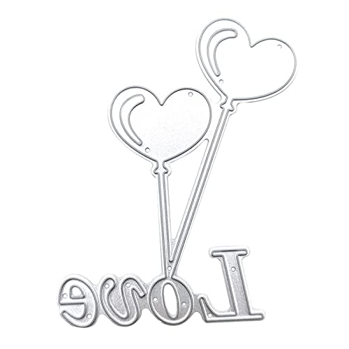 Metall-Stanzformen mit Liebesballon-Motiv, Valentinstag-Stanzformen, Prägeschablone für Papier, Fotoalbum, Dekoration Metall-Stanzformen mit Liebesballon-Motiv, Valentinstag-Stanzformen, Prägeschablone für Papier, Fotoalbum, Dekoration von Kelisdi