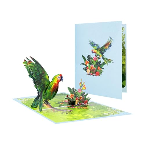 Muttertagskarte mit Umschlag für Lehrerin Mutter Oma Jahrestag Vogel Blume Muttertag Grußkarte Künstlerische Blume Einladungskarte von Kelisdi