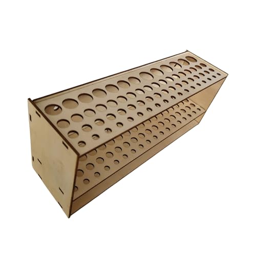 Pinselhalter mit 67 Löchern, Holzregal, Künstlerpinselhalter, Wandmontage, mehrere Löcher, Stift-Organizer Pinselhalter mit 67 Löchern, Holzregal, Künstlerpinselhalter, Wandmontage, mehrere Löcher, Stift-Organizer von Kelisdi