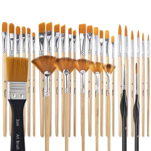 Professioneller Pinsel, Künstler, Fineliner, Schablone für Aquarell, Gouache, Acryl, Ölmalerei, 28/32 Stück Professioneller Pinsel, Künstler, Fineliner, Schablone für Aquarell, Gouache, Acryl, Ölmalerei, 28/32 Stück von Kelisdi