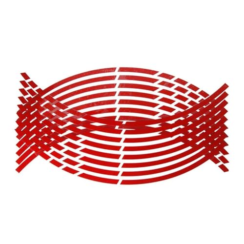 Reflektierende Aufkleber, Felgenband, Felgenstreifen, Aufkleber, Nachtstreifen, für 43,2 - 45,7 cm Motorradband von Kelisdi