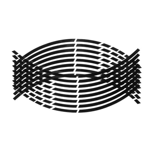 Reflektierende Aufkleber, Felgenband, Felgenstreifen, Aufkleber, Nachtstreifen, für 43,2 - 45,7 cm Motorradband von Kelisdi