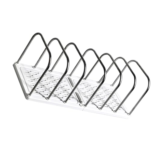 Schreibtisch-Bücher-Ordner, Organizer, 6 Fächer, Buchstütze, 37,8 x 14,5 x 12,7 cm, Zeitschriftenständer, platzsparend, Schreibtisch, Bücherregal, Metall, Aktenordner Schreibtisch-Bücher-Ordner, Organizer, 6 Fächer, Buchstütze, 37,8 x 14,5 x 12,7 cm, Zeitschriftenständer, platzsparend, Schreibtisch, Bücherregal, Metall, Aktenordner von Kelisdi