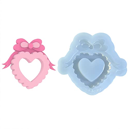 Silikonform mit Schleife, Ornament, Schlüsselanhänger, Anhänger, handgefertigte Dekoration, Form für Valentinstag, Geburtstag, Geschenk, Anhängerformen für Schmuckherstellung von Kelisdi