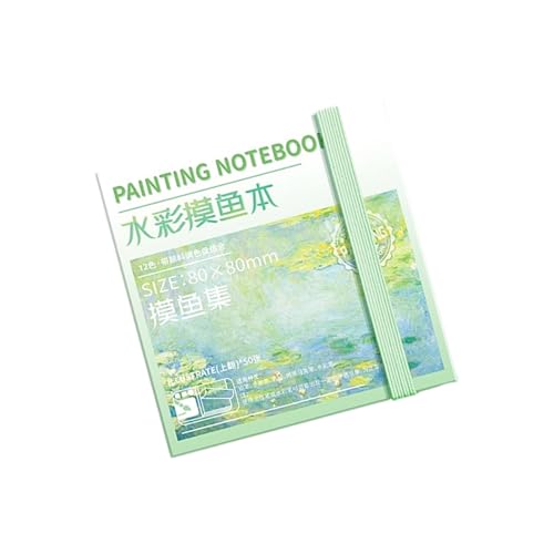 Tragbares Reise-Aquarell-Malset mit Farbpalette, 50 Blatt, 300 g/m², Aquarellpapier, Künstler-Notizbuch, Malbuch von Kelisdi